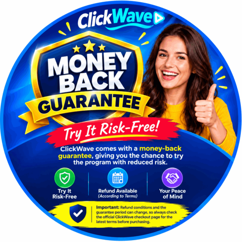 Secret Clicks Engine money-back guarantee.